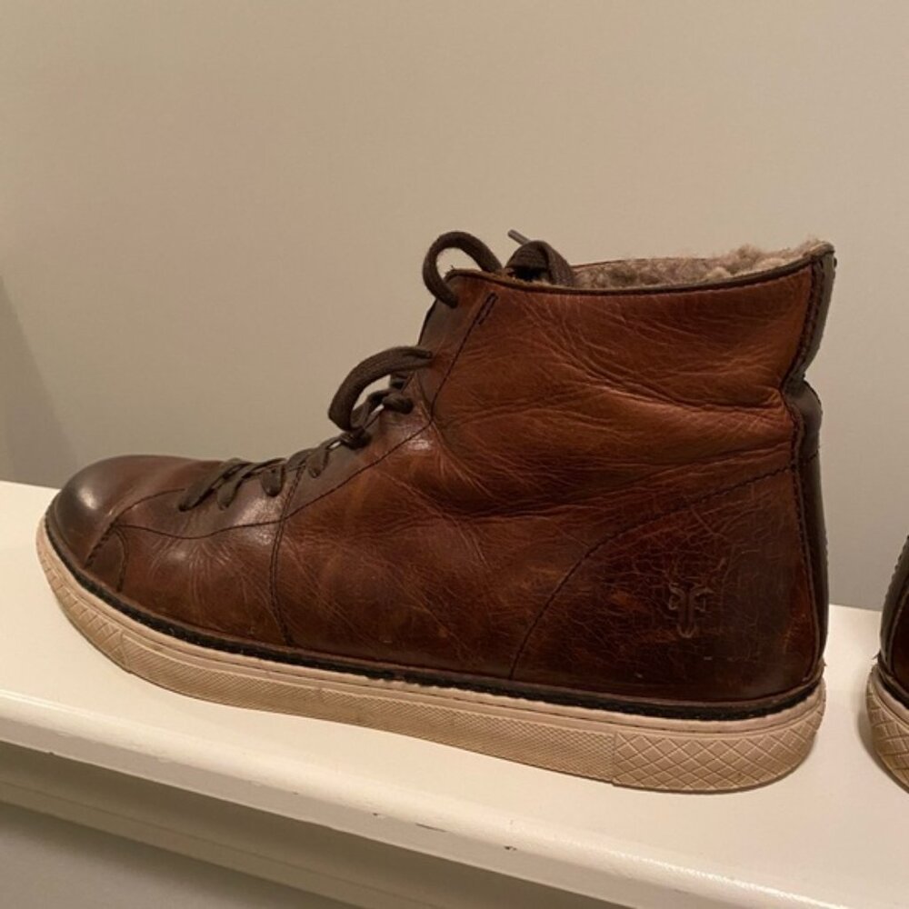 Frye Brown Leather Sneakers